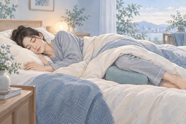 睡眠の姿勢は仰向け・横向きのどちらがよい？枕と体の支え方を見直そう